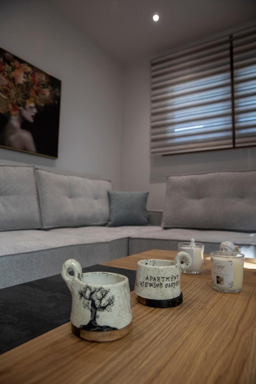 Apartment Viewing Garden Волос Екстериор снимка